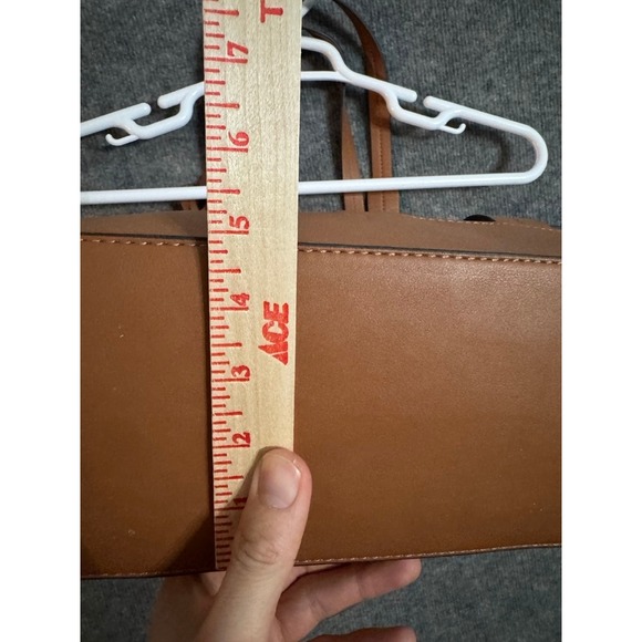 NWT Nine West Sutton Place Tote Bag Caramel Canvas Woven Cage WGN111623 - Picture 8 of 14